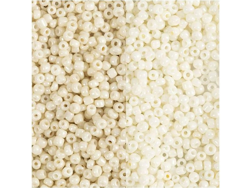 Creativ Company Rocailles-Perlen Glasperlen Beige/Perlmutt