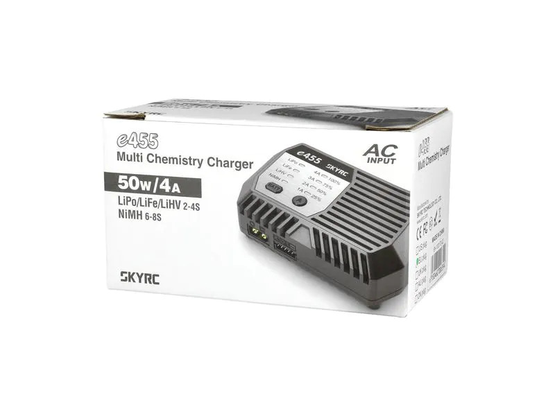SKYRC Ladegerät e455 AC NiMH 6-8 / LiPo 2-4S, 50W