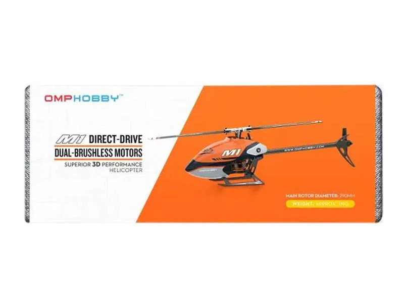 OMPHobby Helikopter M1 EVO Flybarless, 3D, Gelb BNF
