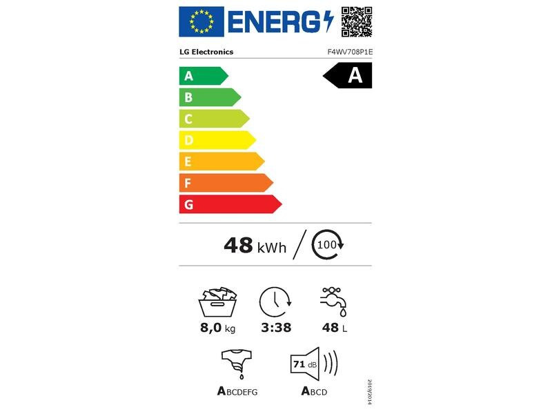 LG Waschmaschine F4WV708P1E, Links