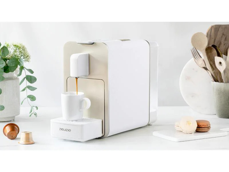 Delizio Kapselmaschine Viva elegante, Gold/Weiss
