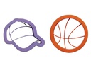 Decora Guetzli-Ausstecher-Set 2 Stück, Basketball