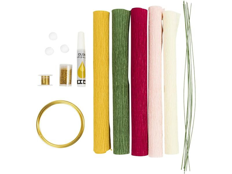 Creativ Company Bastelset Krepppapier-Set Strohkranz
