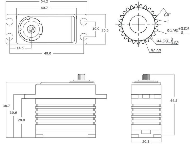 PowerHD Servo A-50CHV, 50 kg Digital HV