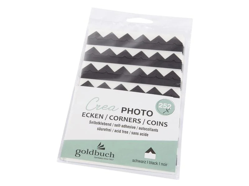 Goldbuch Fotoecken Crea 252 Stück, Schwarz