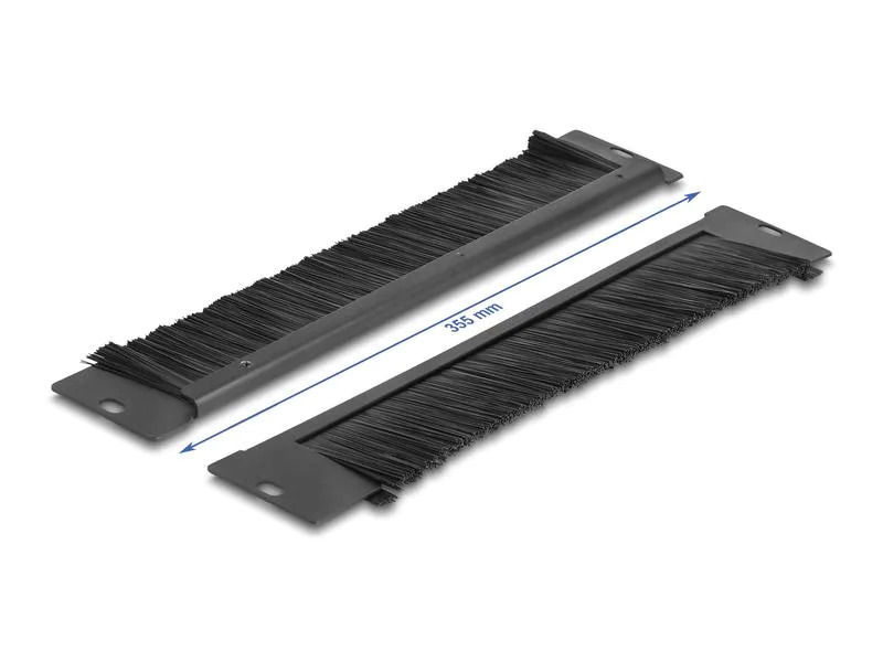 Delock Bürstenleiste universell 350 x 55 mm 13 Rack, Schwarz