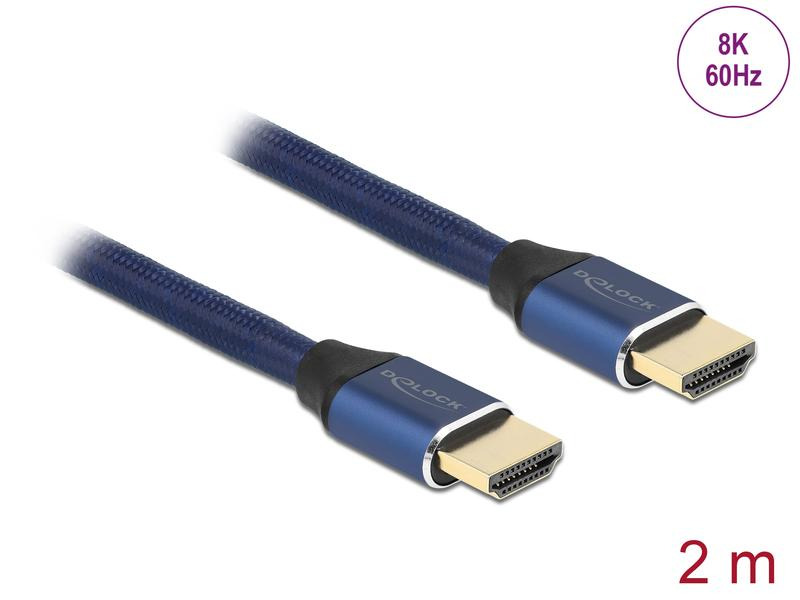 Delock Kabel 8K 60Hz HDMI - HDMI, 2 m, Blau