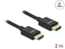 Delock Kabel 8K 60Hz HDMI - HDMI, 2 m, Schwarz