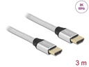 Delock Kabel 8K 60Hz HDMI - HDMI, 3 m, Silber