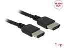 Delock Kabel hochflexibel, 4K 60Hz HDMI - HDMI, 1 m, Schwarz