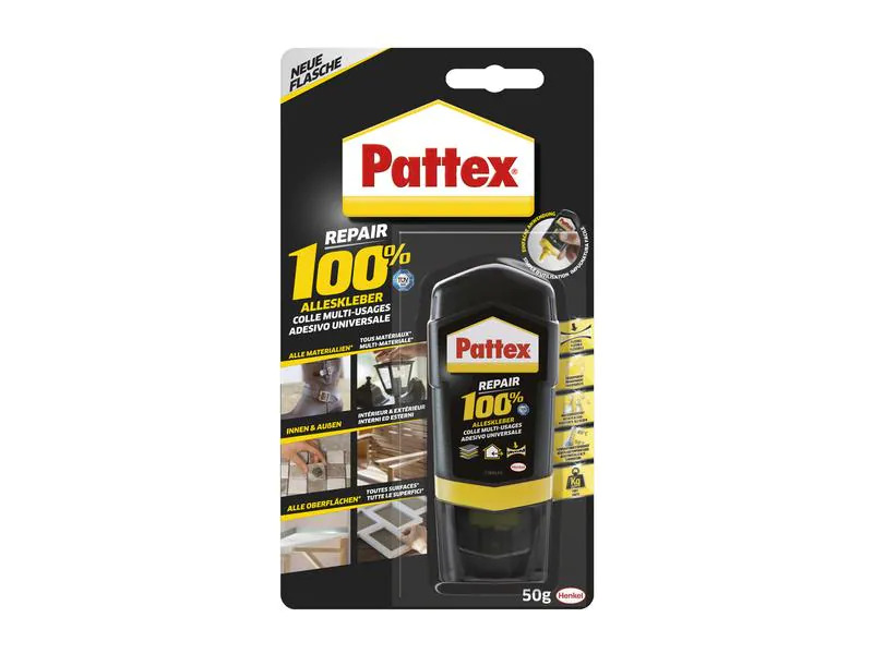 Pattex Alleskleber 100% Multi Power Kleber 50 g, Transparent