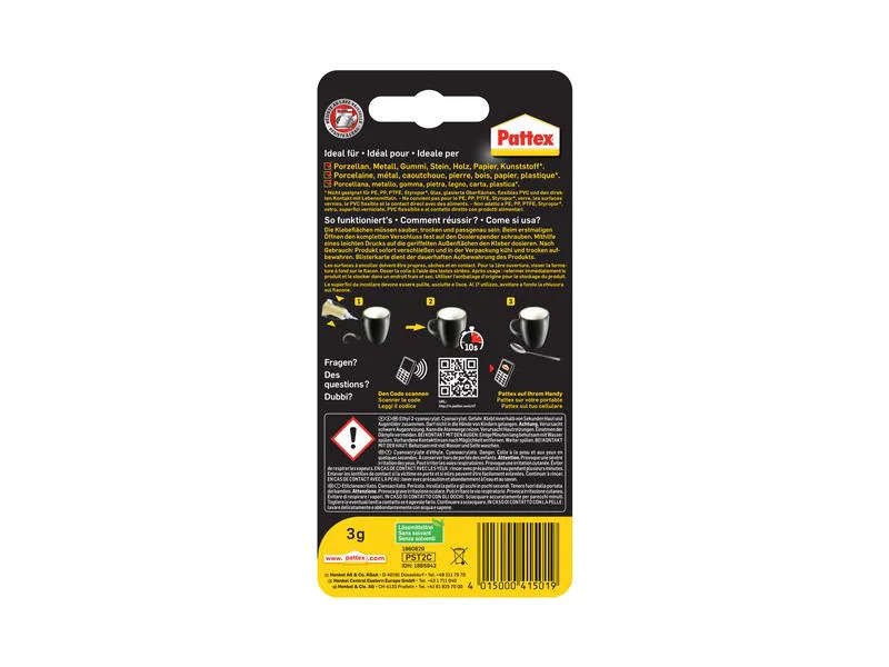 Pattex Sekundenkleber Flussig Matic 3 g, Transparent