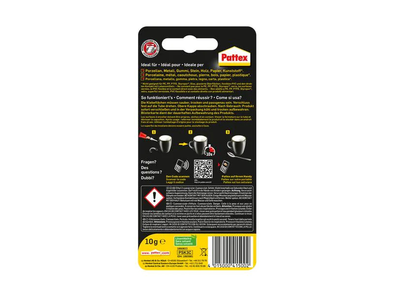 Pattex Sekundenkleber Flüssig 10 g, Transparent