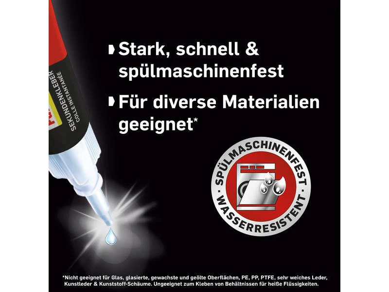 Pattex Sekundenkleber Flüssig 10 g, Transparent