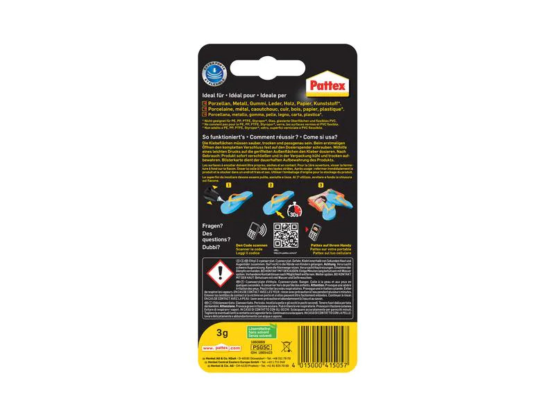 Pattex Sekundenkleber Ultra Gel Matic 1 x 3 g, Transparent