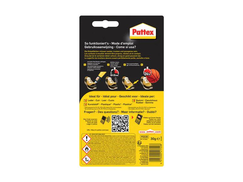 Pattex Spezialkleber für Schuhe 1 x 30 g, Weiss