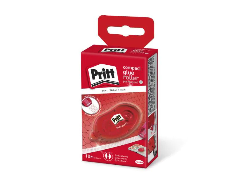 Pritt Kleberoller Compact Permanent 1 Stück, Rot