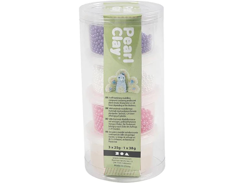 Creativ Company Modelliermasse Pearl Clay Pink, Lila, Weiss