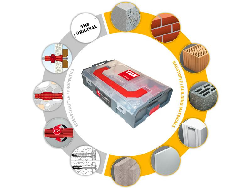 Tox-Dübel Dübel Sortiment L-Boxx Mini Allround Tri+S, 280 Stück