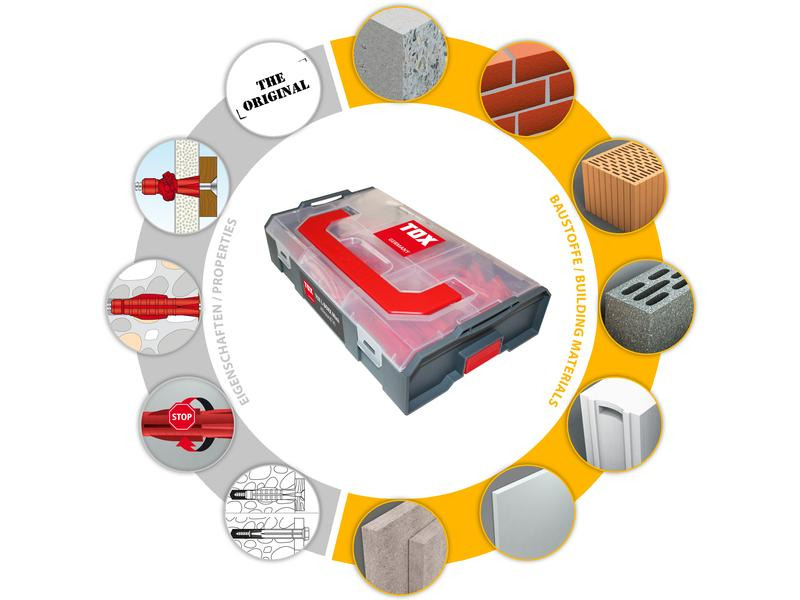 Tox-Dübel Dübel Sortiment L-Boxx Mini Allround Tri, 266 Stück