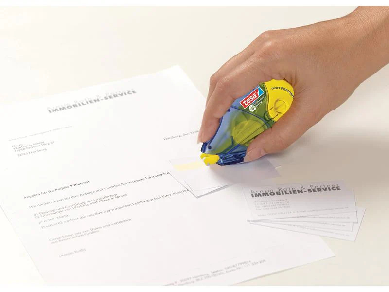 tesa Kleberoller ecoLogo Non Permanent 1 Stück, Gelb