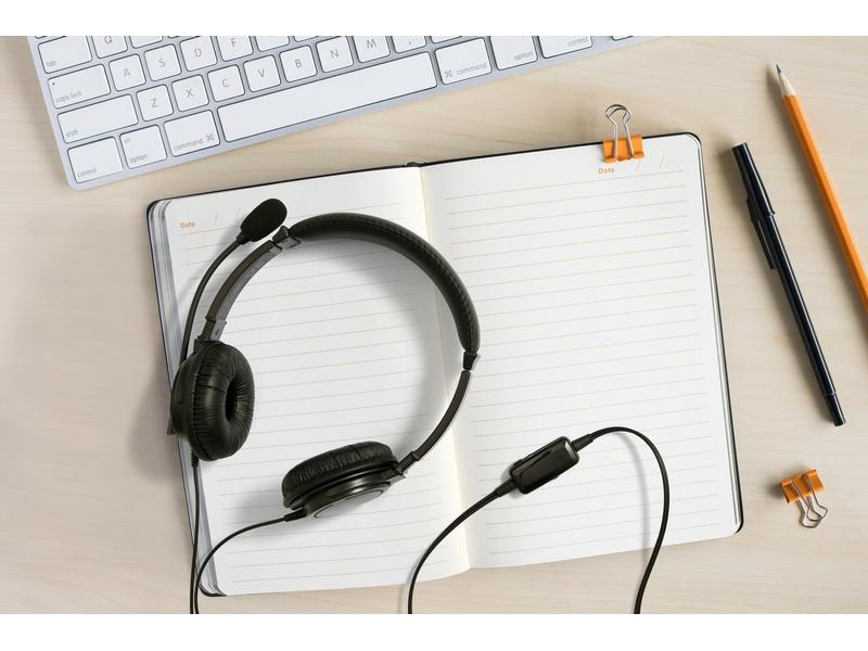 Kensington USB HiFi-Kopfhörer mit Mikrofon und Lautstärkeregler