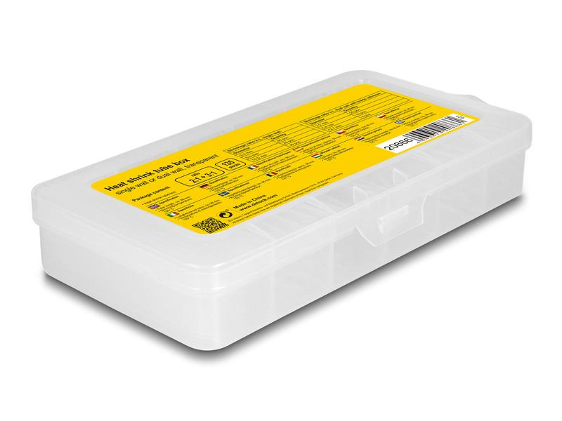 Delock Schrumpfschlauch 135-teilig Sortimentsbox, transparent