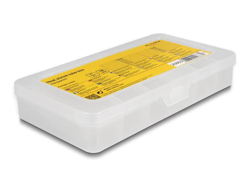 Delock Schrumpfschlauch 196-teilig Sortimentsbox Transparent