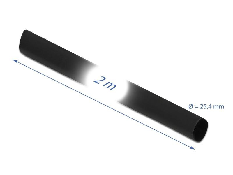 Delock Schrumpfschlauch 2m x 25.4mm Schrumpfungsrate 4:1 schwarz