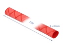 Delock Schrumpfschlauch X-Muster rutschfest 1 m x 20 mm Rot