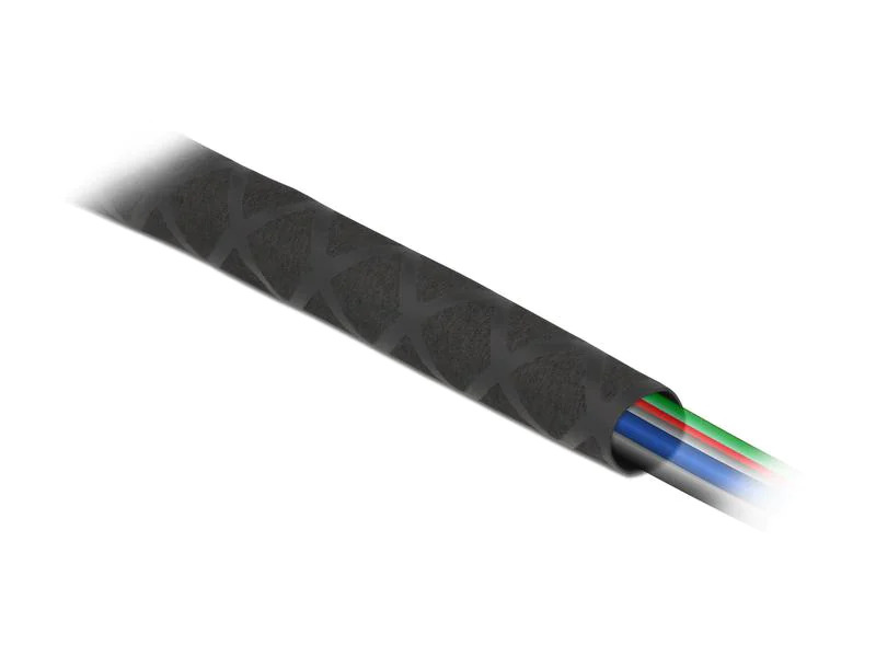 Delock Schrumpfschlauch X-Muster rutschfest 1 m x 20 mm Schwarz