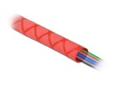 Delock Schrumpfschlauch X-Muster rutschfest 1 m x 40 mm Rot