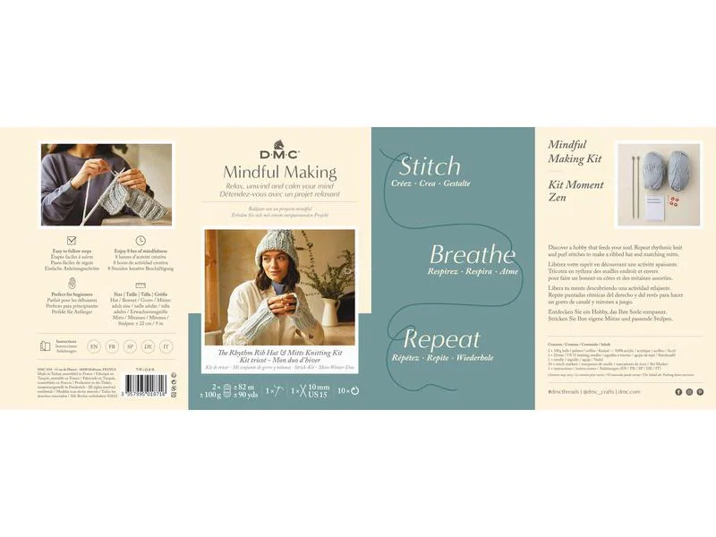 DMC Strickset Mindful Making Rhythmische Rippe Duo