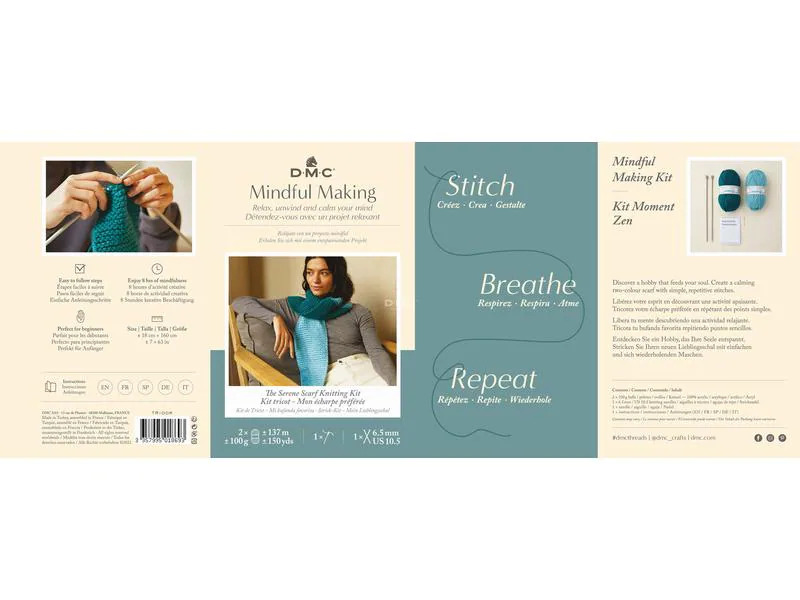 DMC Strickset Mindful Making Schal, 18 x 160 cm