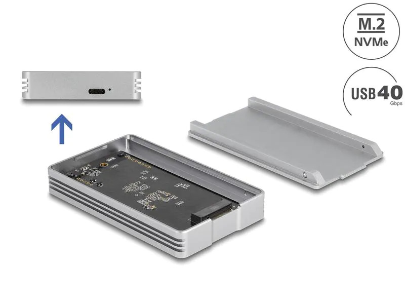 Delock Externes Gehäuse M.2 NVMe USB4 40 Gbps