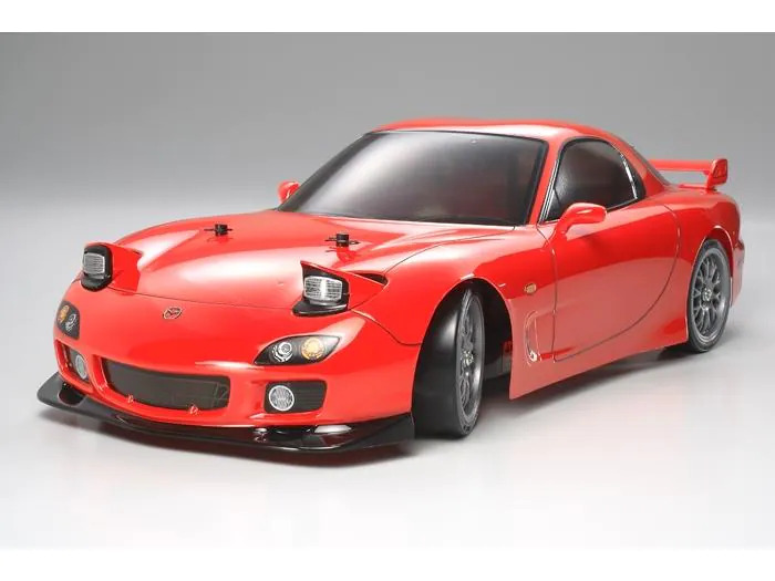 Tamiya Karosserie Mazda RX-7, unlackiert, 195 mm, 1:10