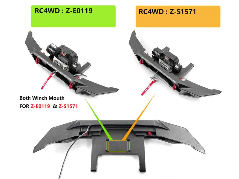 RC4WD Front Stossstange mit LED's, Metall, TRX-4 Bronco 21