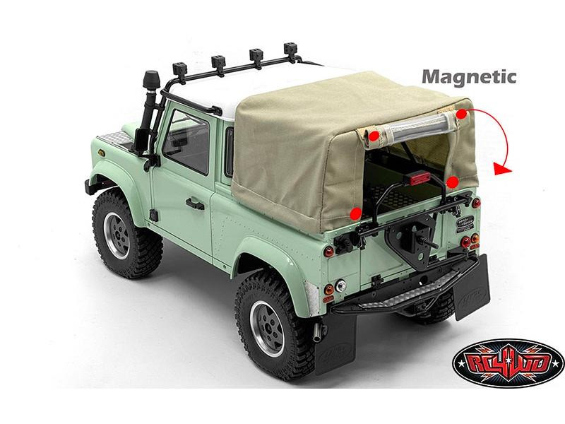 RC4WD Modellbau-Heckaufbau mit Softtop Beige für 2015 D90