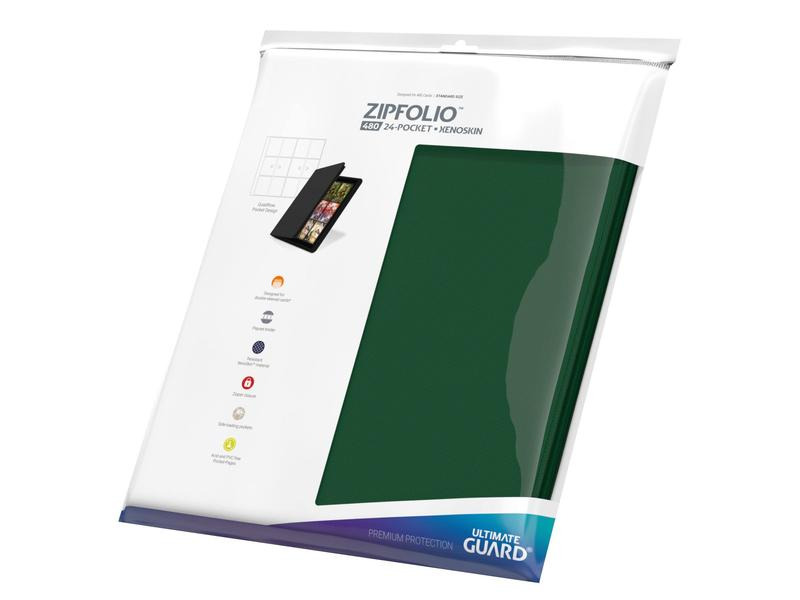 Ultimate Guard Karten-Portfolio QuadRow ZipFolio 480 24-Pocket, grün