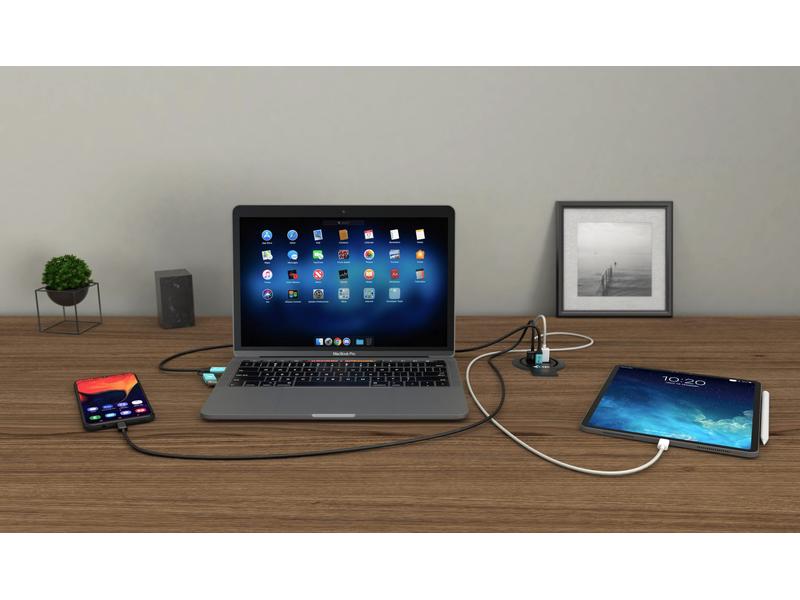 i-tec Built-in Desktop Fast Charger USB-C PD + 3x USB-A QC 3.0