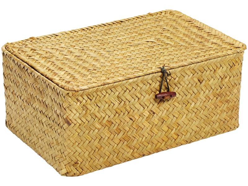 Diaqua Aufbewahrungsbox Straw 29 x 19 x 13 cm, Nature