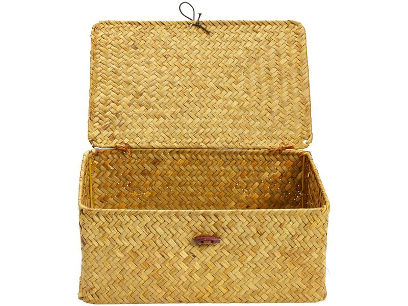 Diaqua Aufbewahrungsbox Straw 29 x 19 x 13 cm, Nature