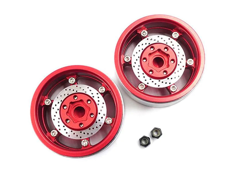 Yeah Racing Felgen BXN 1.9 6 Speichen Beadlock Rot, 2 Stück