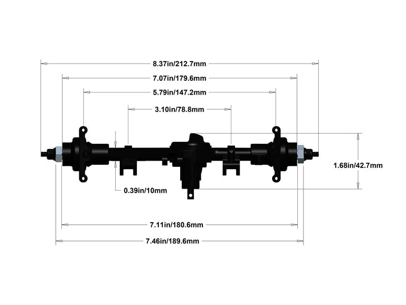 RC4WD Achse TEQ Ultimate Scale Cast Axle Front