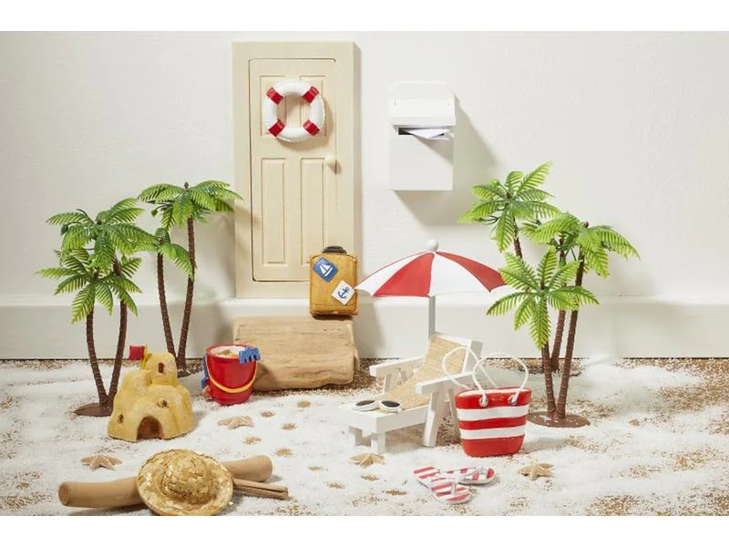 HobbyFun Mini-Utensilien Flip-Flops Rot gestreift