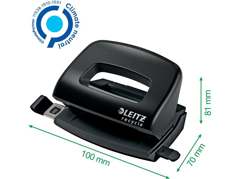 Leitz Locher NeXXt Recycle 10 Seiten, Schwarz