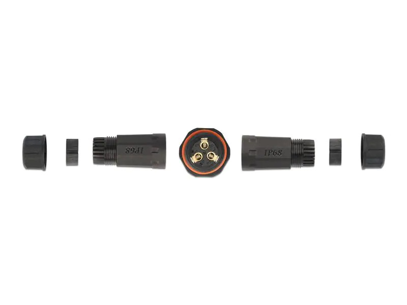 Delock Verbindungsmuffe IP68, 3 Pin, 4.5 - 7.5 mm schwarz