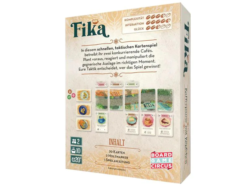 Board Game Circus Kartenspiel Fika – Kaffeepause mit Köpfchen -DE-