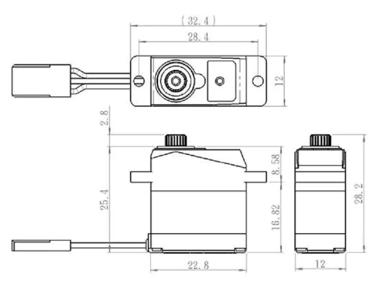 Savöx Mini Servo SH-0263MG+ 2.2 kg Digital, Metall-Getriebe