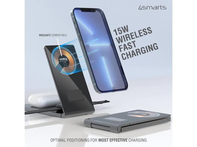 4smarts Wireless Charger UltiMag TrioFold 15W